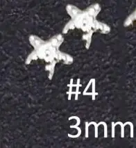 3mm silver 1000 шт гвоздей в форме морской звезды, сплав, золото/серебро, заклепки, стразы 3 мм/5 мм, металлический 3D сплав, сделай сам, деликатный декор ногтей, сплав - Цвет: 3mm silver
