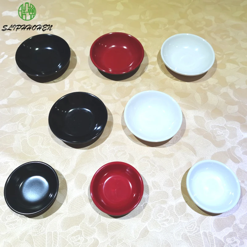 

Small Round Seasoning Sauce Mustard Dishes Restaurant Dressing Dinnerware A5 Melamine Imitation Porcelain Tableware