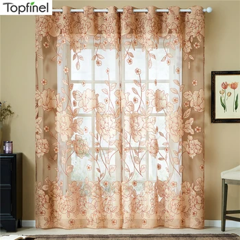 

Luxury Tulle for Windows Curtain Jacquard Embroidered Volie Sheer Blackout Curtains for Living Room the Bedroom Blinds Panel