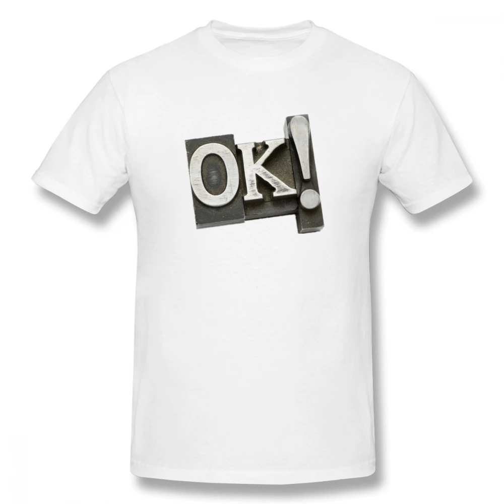 

creative Ok t shirt men Casual Fashion Men's Basic Short Sleeve T-Shirt boy girl hip hop t-shirt top tees