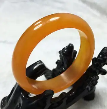 

Free shipping new hot Chinese Natural Beautiful Orange Nephrite Jade Bangle Bracelet 60mm
