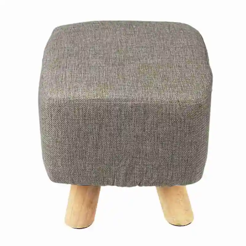 

Hot Sale Modern Luxury Upholstered Footstool Round Pouffe Stool + Wooden Leg Pattern:Round Fabric:Grey(4 Legs)