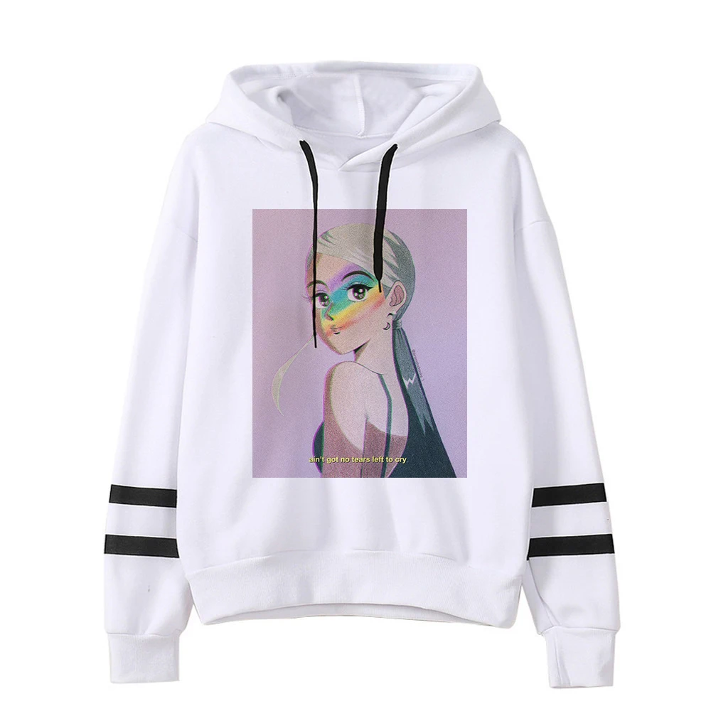 Ariana grande, Женская Толстовка без слез, для плача, худи, одежда с принтом, пуловер, толстовки, женские, Harajuku, kawaii, уличная одежда