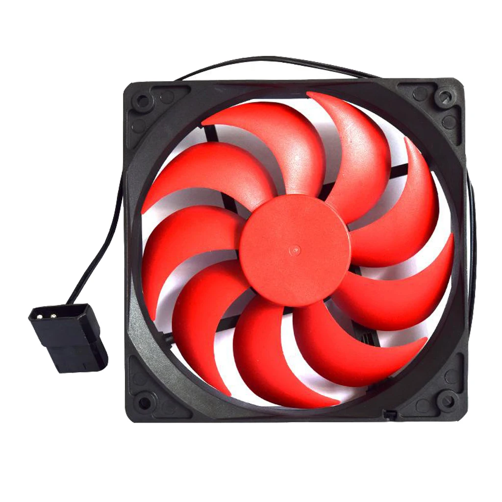 4 Pin Port Computer Case Cooling Fan 12CM Chassis ABS Desktop Large Capacity Computer Case Mute Cooling Fan with box