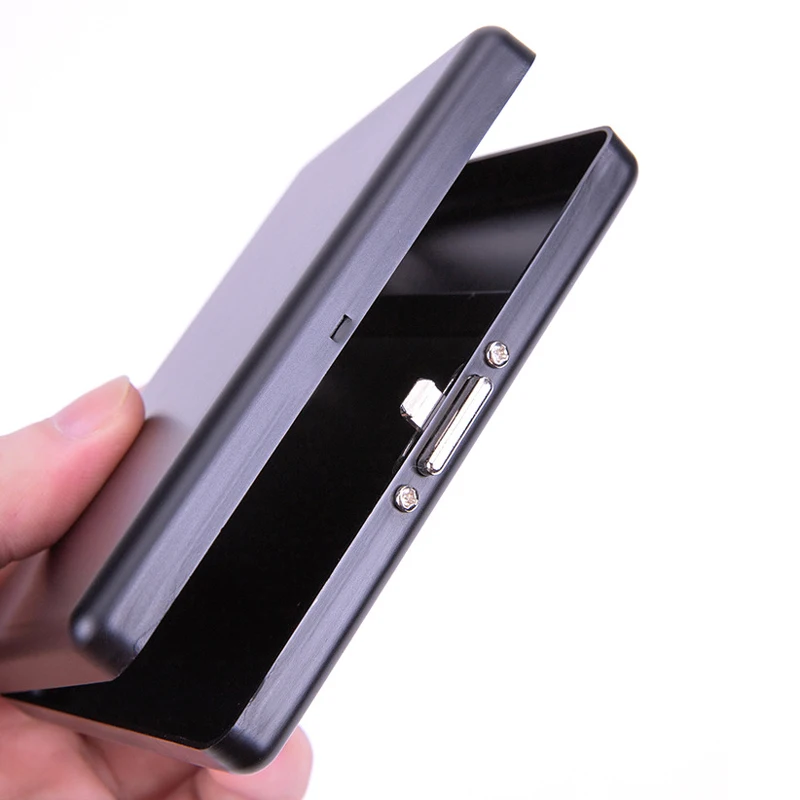 Multifunction RFID Metal Female Mini Smart Wallet Cigarette Case For Male Women Creative Aluminum Credit Card Holder Case NEW