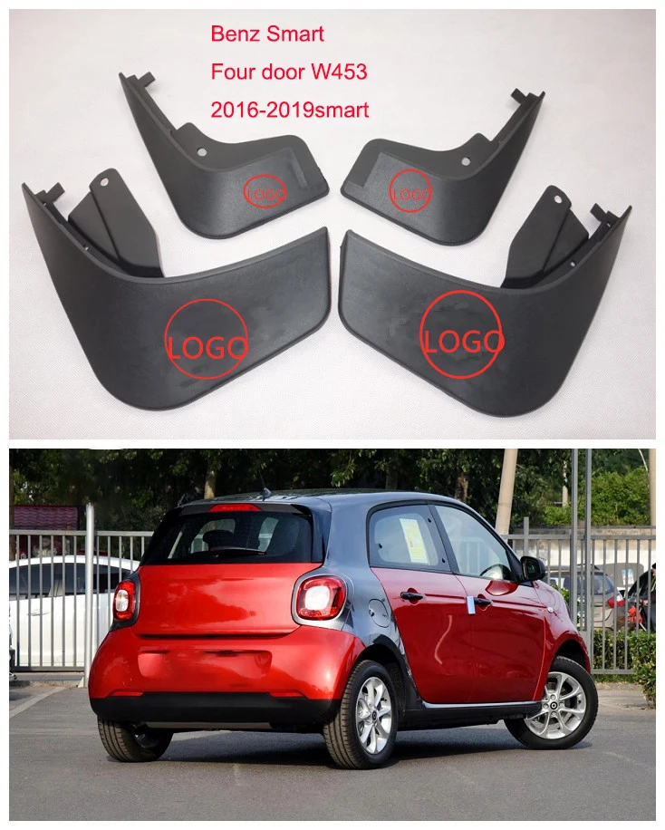 

For Benz Smart For Two door Four door W453 2016-2019 Smart mudguard car mud flaps Fender spalsh guard 4PCS
