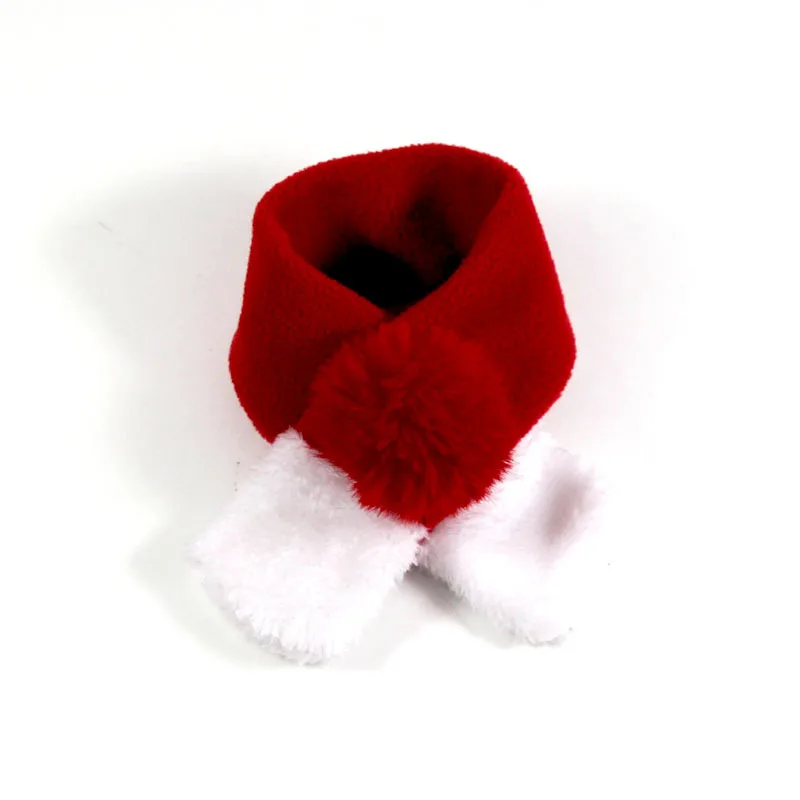 1 scarf see chart Шарфы для собак и шапок для домашних животных Рождественская шапка Санты подарок Рождественский костюм аксессуары для домашних животных шапка для собак шапка для щенка маленькая кошка собака - Цвет: 1 scarf see chart