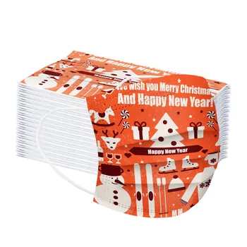 

50pc Printed Mask Children's Disposable Breathable Earloops Mouth Face Mask Non-woven Meltblown Elastic Face Mask Mascarillas