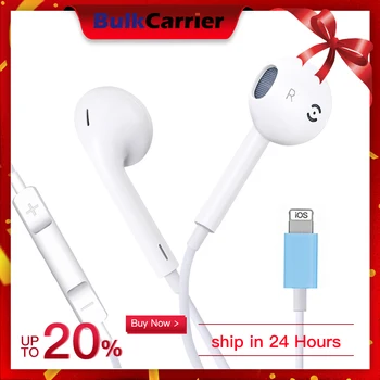 

Bluetooth Wired earphone with microphone Wired Headsets for Apple Iphone 11 Pro Max Ear Pods for Ipone 7 8 Plus Cell Phone