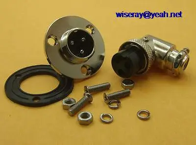 

DHL/EMS 50pcs set GX16 3-Pin Aviation plug Right Angle Disc flange XLR Radio 16mm Panel mount-A7