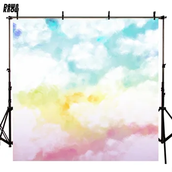 

DAWNKNOW Drawing Sky Photography Background Photocall Personal White Cloud Photo Shoot Backdrop Children Photo Studio lv794