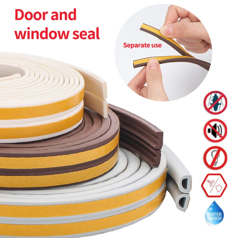 DIPE Self-Adhesive Door And Window Sealing Strip Glass Window Anti-Collision Rubber Strip acoustic foam наклейки на стену door seal strip sealing strip tape window seal strip sealing tape sealing strip rubber seal strip rubber door weatherstripping door weatherstripping