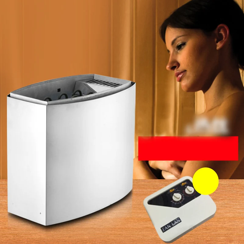 

4.5/6/8/9KW Stainless Steel Sliver Sauna Stove Multiple Power Voltage 220/380V In Side/Out Side Control for Sauna Steam Room