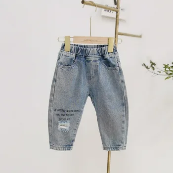 

2020 Spring Boys' Jeans Children's Clothings Kids Boys Casual Letter Print Denim Pants Toddler Casual Cowboy Pants Boys Trousers