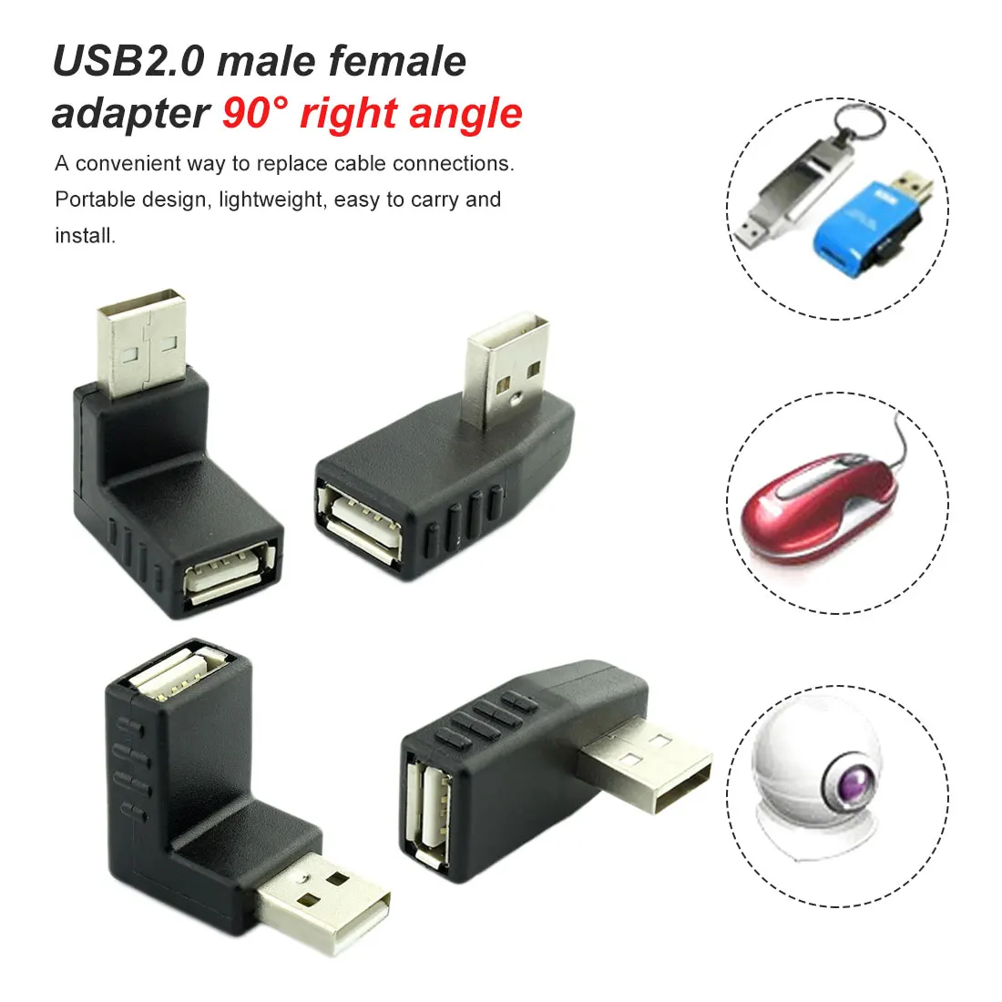 

90 Degree Left Right Angled USB 3.0 A Male To Female Adapter Connector For Laptop PC Z07 Drop ship