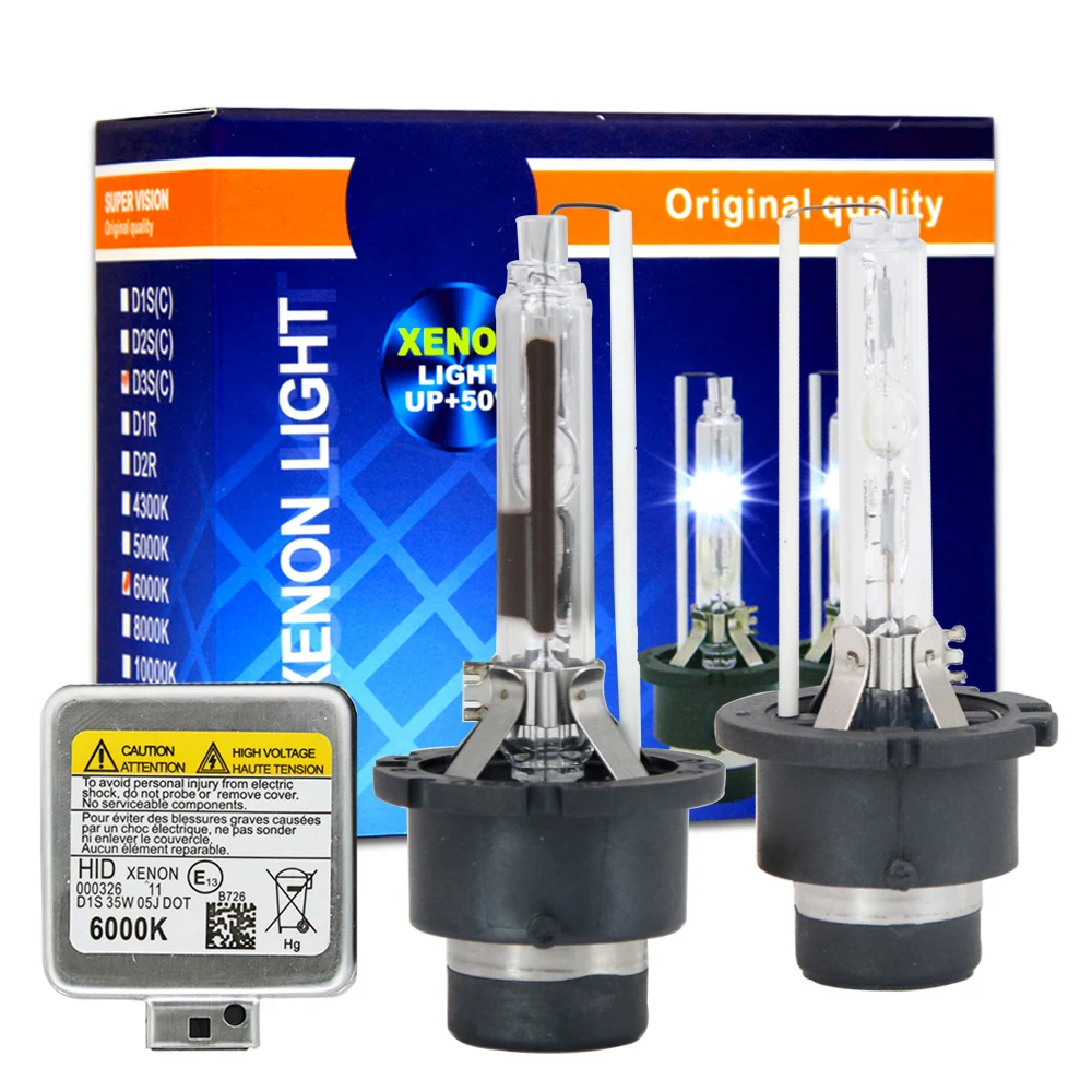 D1S ксеноновая HID лампа D2S D2R D3S фара 4300k 5000k 6000k 8000k Автомобильная 35W 12V | Автомобили и
