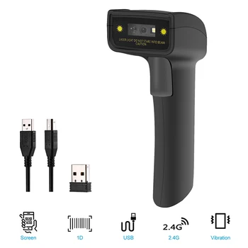 

1D CCD Wireless Bar Code Scanner USB Wired Connections,16MB Storage Space,30-100 Meters Transmission Distance