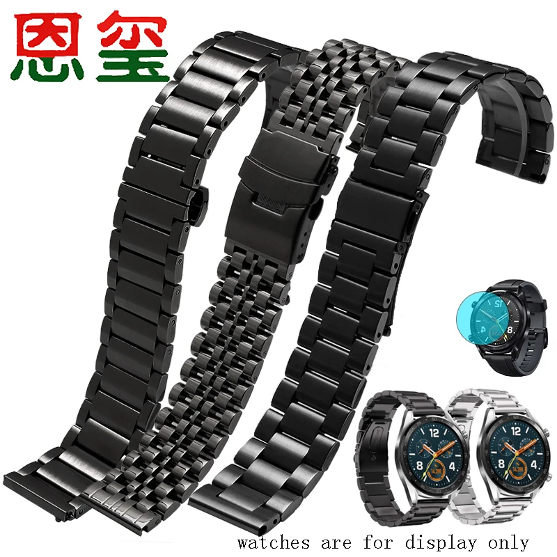 Quality Stainless Steel Strap 20mm 22mm Black Wristband Suitable For