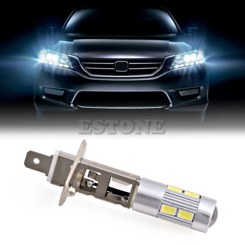 1 шт. 5630 SMD 10 светодиодный H1 Voiture Lampe Brouillard Ampoule Phare DC 12 В