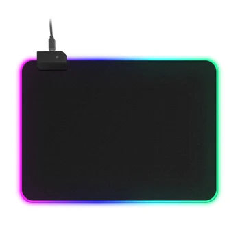 

Computer Accessories USB Powered Soft RGB Colorful Mouse Pad Rubber Base Home Office Gaming Non Slip Extended Scratch Proof