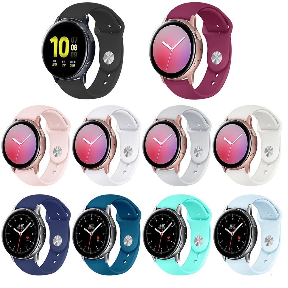 Для Galaxy Watch Active2 40 мм умные полосы активные 2 44 ремешок 20 силиконовые ремешки для