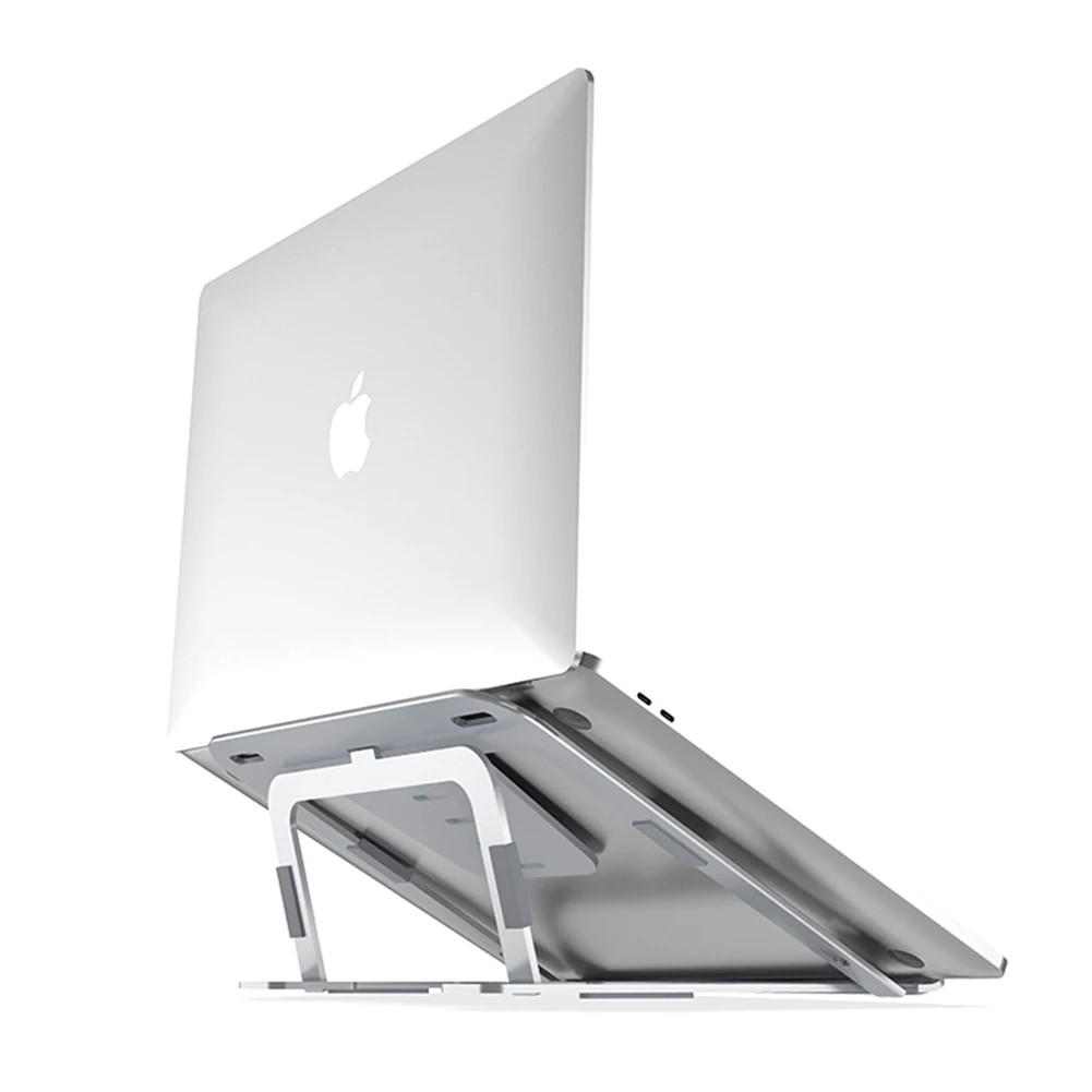 

Aluminum Laptop Stand 6 Heights Adjustable Cooling Pad Multifunctional Desktop Tablets Holder Book Bracket for MacBook iPad