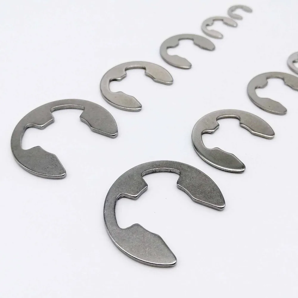 HZYUEGOU M1.2-M16 GB896 DIN6799 A2-70 304 Edelstahl Wellenlager-Sicherungsring Unterlegscheibe Schnappklemme E-Typ Clip Sicherungsring – Detail 2