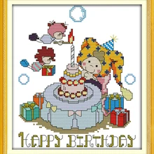Happy Birthday Cross Stitch Top Produits Aliexpress