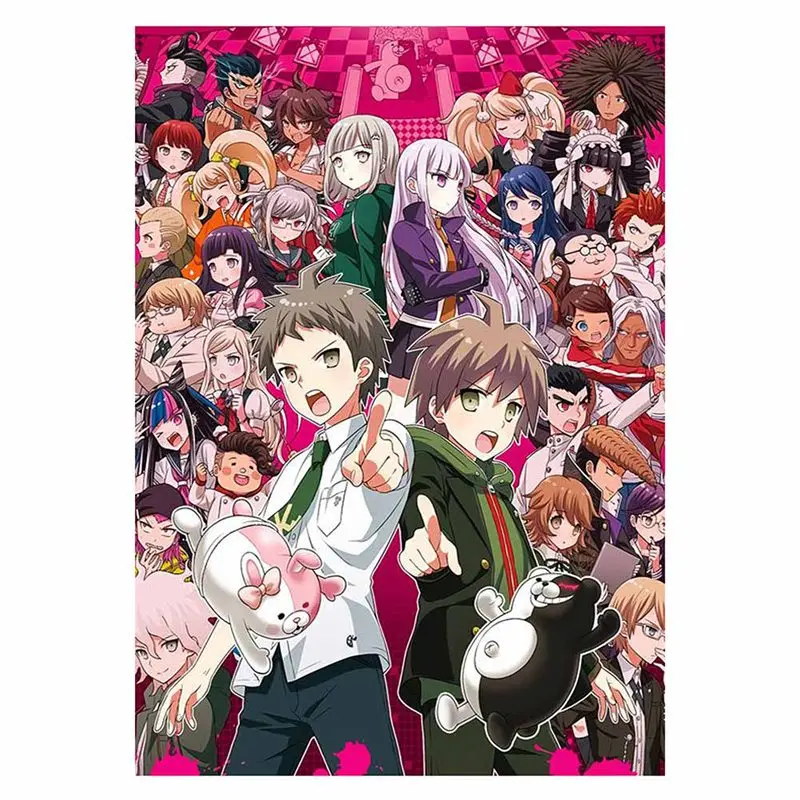 

2020 Japan Anime Danganronpa Trigger Happy Silk Poster Classic Japanese Anime Home Decor Retro Poster Wall Art Room Home Decor
