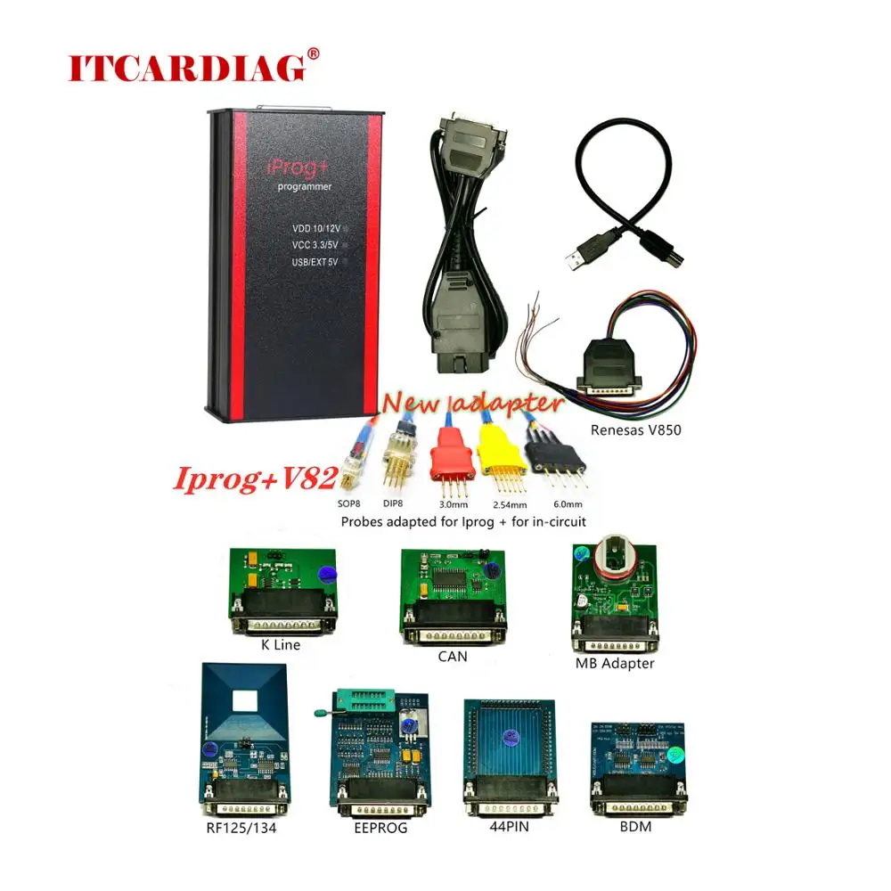 US $177.50 Newest Iprog Iprog Pro Programmer V83 Support IMMO Mileage Correction Airbag Reset Till 2019 Replace CarprogTangoDigiprog3