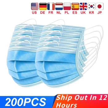 

Disposable Medical Face Mask Protective Surgical Mask 3-layer Ear Loop filter Mask For Face Breathable Earloops Medical Masks