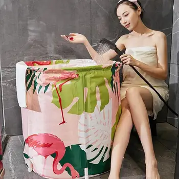 

Bath Barrel Adults Can Fold Bathing Barrel Household Bathtub Bathtub Large And Thick Bathtub Sweat Vaporizer