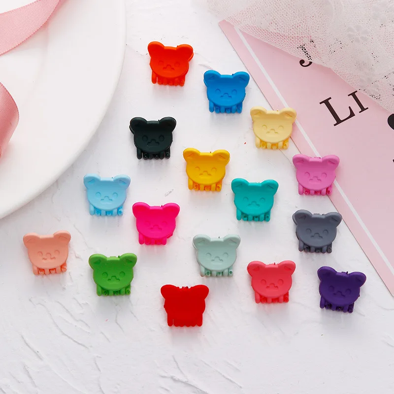 30Pcs/Pack Cute Cartoon Candy Color Hairpins Mini Claw Clips Crown Flower Rabbit Ears Barrettes Headdress For Women Girls Kids