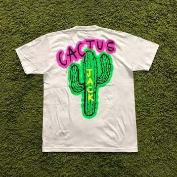 

TRAVIS SCOTT Cactus Jack Airbrushed T Shirt T-shirt Wen 1:1 high Quality Top Tees Travis Scott ASTROWORLD T-shirt