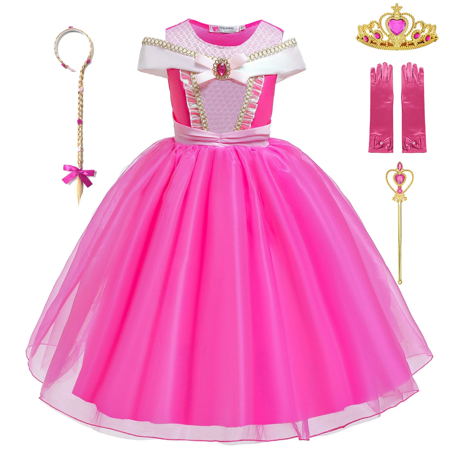 Vestido de la Bella Durmiente para niñas, ropa de princesa Aurora para  fiestas de cumpleaños, Halloween, Cosplay|Vestidos| - AliExpress