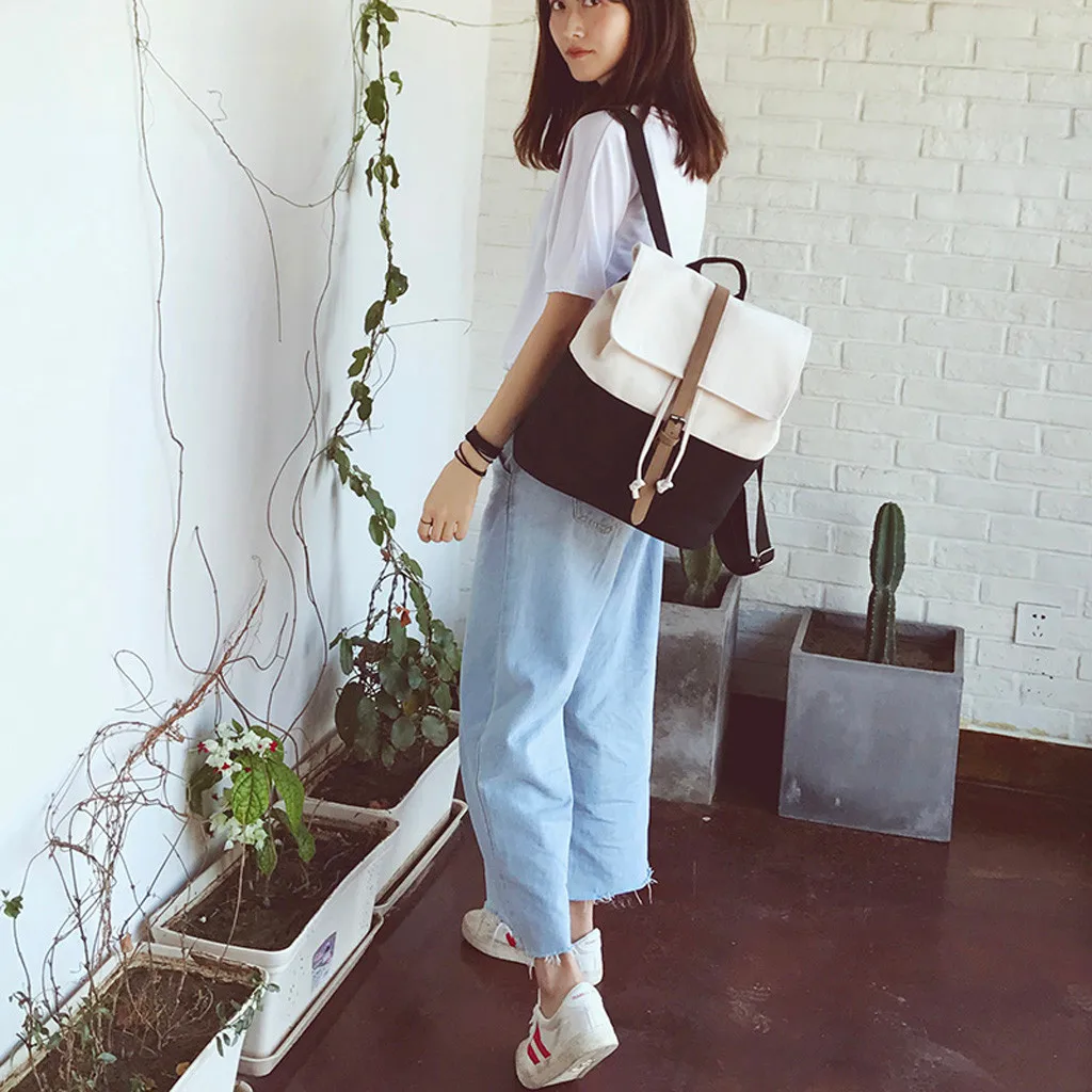 Sac a dos femme рюкзак для девочек, тканевый рюкзак, Ретро стиль, Sen Shoulder, одноцветная прошитая Студенческая сумка, дорожная сумка