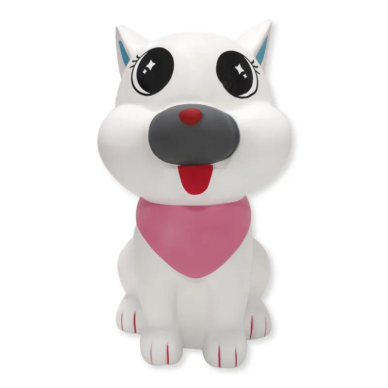 

11.4inch Jumbo White Dog Squishies Toy 29cm Big Size PU Anti Stress Slow Rising Squeeze Animal Toys Gift and Decorate