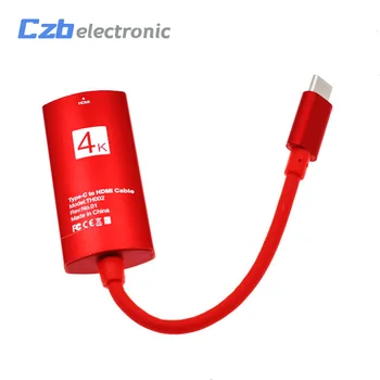 

Type-C Male to HDMI 0.2M Female Video Audio Cables Support 4K For DVD TV PC Laptop Notebook Mobile Phone Plug and Play