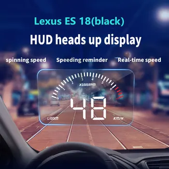 

Car Head up display Windshield Speed Projector Security Alarm Water temp Overspeed RPM Voltage fit for Lexus ES 2018
