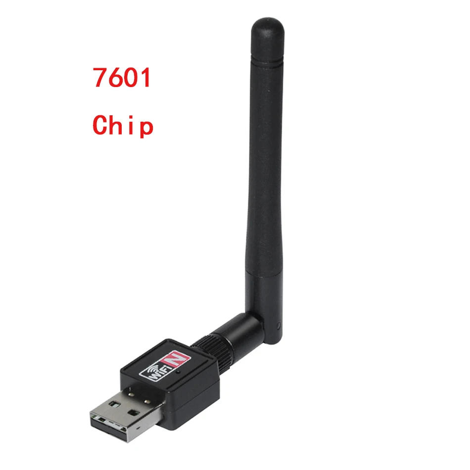 Creacube 7601 чип 2,4G USB Wifi адаптер 150 Мбит/с 2DBi 5DBi Wi-Fi приемник ключ беспроводная сетевая карта 802.11b/n/g Wifi Ethernet - Цвет: 2DB No Packing CD