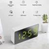 LED Digital Mirror Alarm Clock Mini Clock Multifunctional Snooze Display Time Night LCD Light Table Desktop USB 5v/No Battery 4