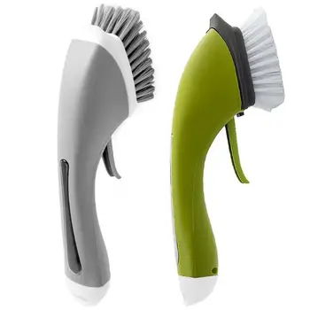 

Portable Cleaning Brush Long Anti-skid Handle Automatic Add Detergent Water Spray Kitchen Bathroom Cleaning Accessories