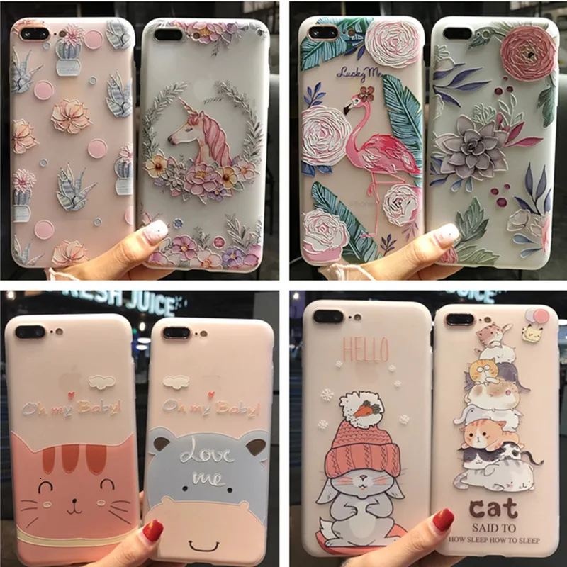 

Transparent embossed tup matte creative phone case for iPhone X XS XR XSMax 8 7 6 6S PluS soft shell drop protection cover