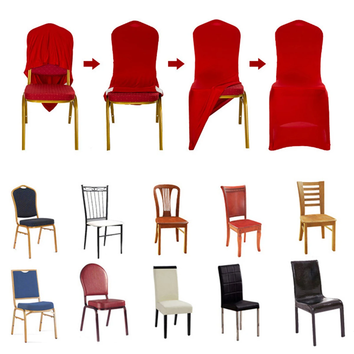 Полосатые чехлы для стульев с поперечным узором, спандекс, для столовой, стрейч, чехлы для сидений, защитный чехол для стула, для ресторана, basen ogrodowy