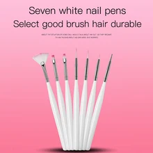 7 шт./компл. маникюрные инструменты для резьбы по дереву светильник терапии с цветным рисунком точечной фиксацией резьба по линии градиент многофункциональная щетка нейл-арта