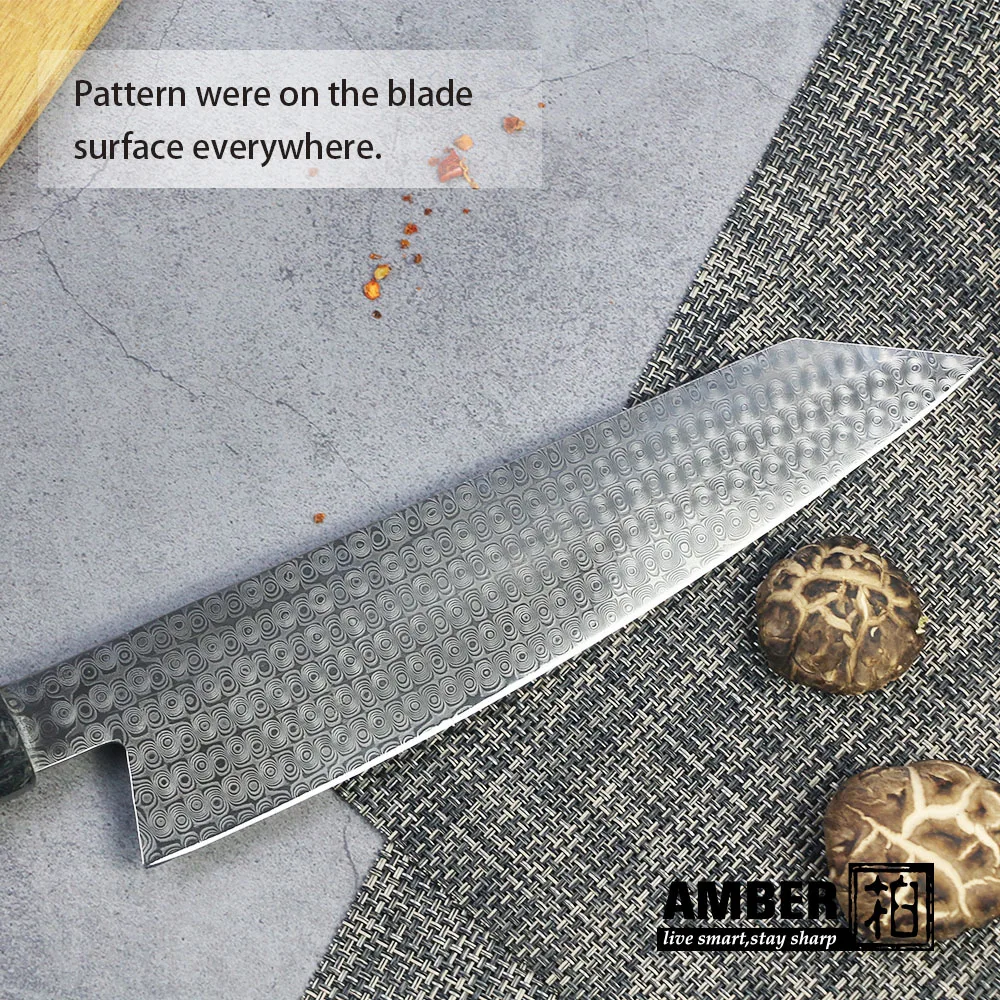 Кухонные нож ручной работы 110 слоев дамасской стали премиум Santoku кухонные ножи японский стиль нож с подарочной коробкой Янтарный нож