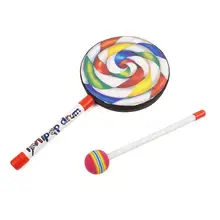 Музыкальные инструменты леденец барабаны Дети музыкальное обучающее устройство деревянная перкуссия игрушка инструмент музыкальные игрушки