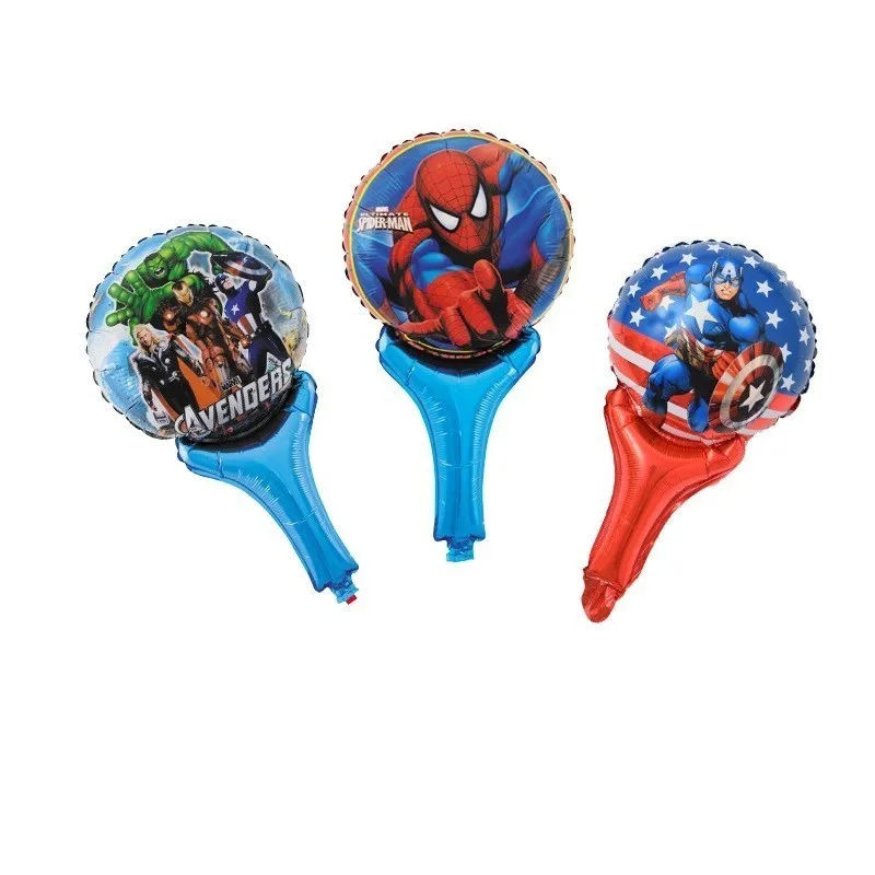 

1pc Avengers Captain America Shield Holder Stick Foil Balloon Birthday Party Decoration Kids Toy Gift Ballon
