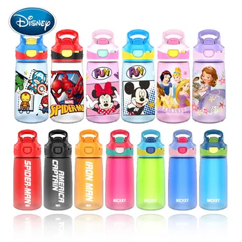 

Disney 500ML Mickey Mouse /Solid Color Cartoon cups kids Captain America Sport Bottles girls Princess Proof Durable Water Cup