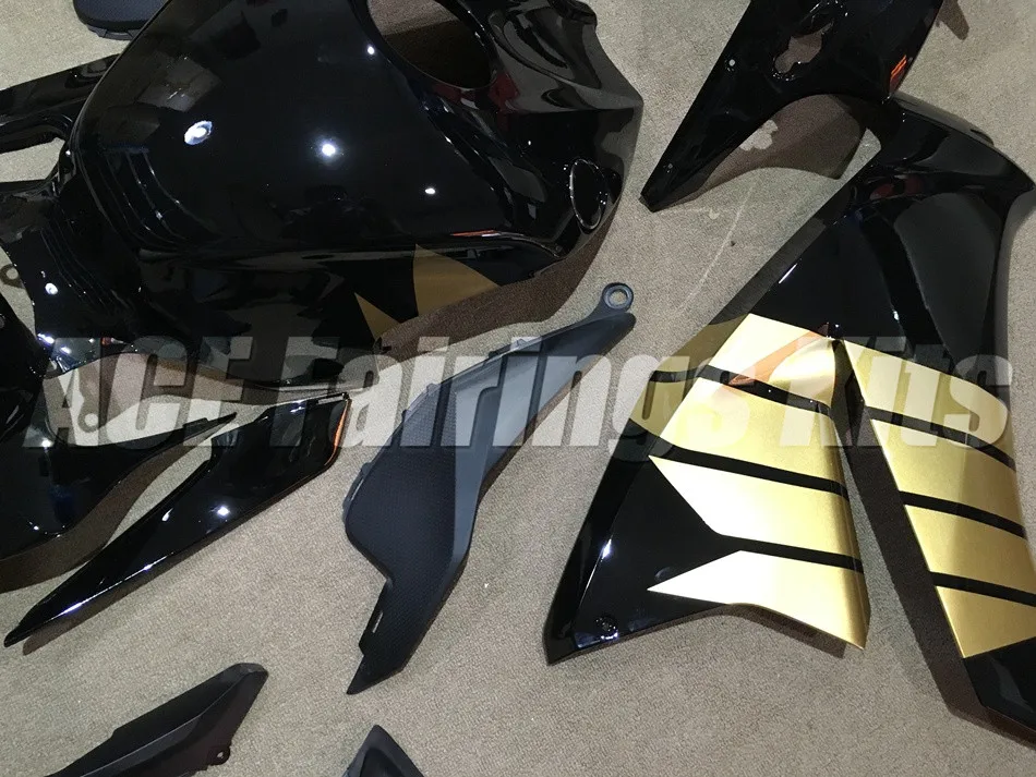 Средства ухода за кожей впрыска Обтекатели для Honda CBR1000RR 12, 13, 14, 15 лет, CBR 1000RR 1000 RR 12-15 CBR1000 RR 2012 2013 обтекатель черного и золотого цвета